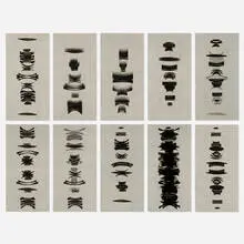 James Nares, Ten works from The Golden Ladder portfolio, 1988, woodcut on Japan