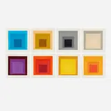 Josef Albers, White Lines Squares sample portfolio, 1967, lithograph in colors