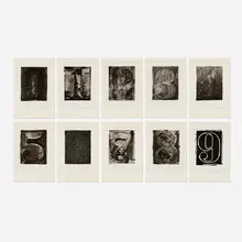 0 Through 9 sample portfolio by Jasper Johns, 1968, offset lithograph in colors, sold Dec 2025