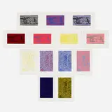 Roy Lichtenstein, Cathedrals and Haystacks sample portfolio, 1969, lithograph in colors