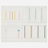 Dan Flavin, Four works from the Projects 1963-95 portfolio, 1996-97, aquatint in colors