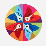 George Rodrigue, Round the Mulberry Bush, 2015, screenprint in colors