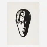 Jonathan Borofsky, Split Head with Hammering Man 2688108, 1970-80, lithograph