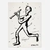 Jonathan Borofsky, Pied Piper #2,466,159, 1976-80, screenprint