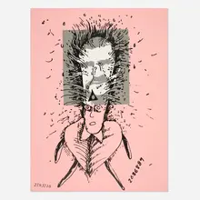 Self-Portrait by Jonathan Borofsky, 1981-82, lithograph in colors, sold Dec 2025