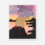Ken Price, Volcano with Smoke, 2011, giclée print