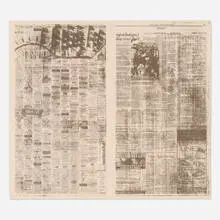Jacob Kassay, Untitled 11, 2011, screenprint on archival newsprint