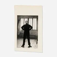 Arnold Newman, Hans Hartung, 1954, gelatin silver print mounted to matboard