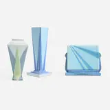 Collection of three Futura vases by Roseville Pottery, c. 1928, glazed earthenware, sold Jan 2024