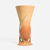 Futura Falling Bullet vase, model 431-10 by Roseville Pottery, c. 1928, glazed earthenware, sold Jan 2024