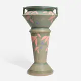 Roseville Pottery, Futura jardinière and pedestal, c. 1928, glazed earthenware
