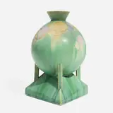 Roseville Pottery, Futura Balloon Globe vase, model 404-8, c. 1928, crystalline-glazed earthenware
