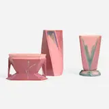 Roseville Pottery, Collection of three Futura vases, c. 1928, glazed earthenware