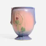 Roseville Pottery, Futura Mauve Thistle vase, model 427-8, c. 1928, glazed earthenware