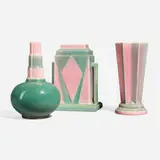 Roseville Pottery, Collection of three Futura vases