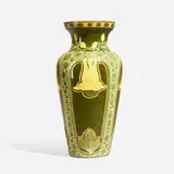 Albert L. Cusick for Vance-Avon Faience, Rare and Important vase with columbine flowers