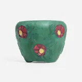 Early urn with flowering vines by attribution for Roseville Pottery Frederick Hurten Rhead, c. 1905, glazed earthenware with squeeze-bag decoration, sold Jan 2024