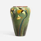 Vase with Art Nouveau-style daffodils by attribution for Foley China Company Frederick Hurten Rhead, sold Jan 2024