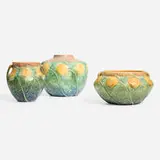 Roseville Pottery, Collection of three Sunflower vases