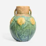 Roseville Pottery, Sunflower vase, model 493-9