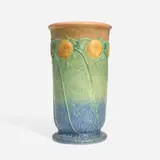 Sunflower umbrella stand by Roseville Pottery, sold Jan 2024