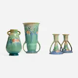 Collection of four Baneda works by Roseville Pottery, sold Jan 2024