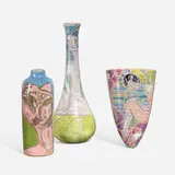 Collection of three works by Patricia Anderson Findeisen for Shearwater Pottery, sold Jan 2024