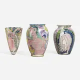 Collection of three works by Patricia Anderson Findeisen for Shearwater Pottery, sold Jan 2024