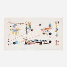 Drumsticks by Sam Middleton, 1995, screenprint in colors, sold Dec 2024