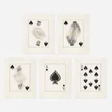 William Wegman, Royal Flush: Spades, 1998, lithograph in colors