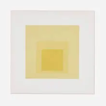 I-S d by Josef Albers, 1969, screenprint in colors on German Etching, sold Dec 2024