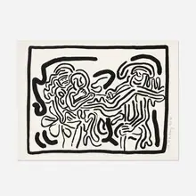 Bad Boys by Keith Haring, 1986, screenprint on BFK Rives, sold Dec 2024
