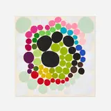 Polly Apfelbaum, Durham Dogwood, 2010, Variant woodblock print in colors on Sauders Waterford