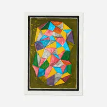 Plate #03 (from the Complex Forms portfolio) by Sol LeWitt, 1989, etching in colors on Arches, sold Dec 2024