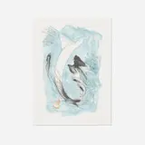 Claes Oldenburg, Sketch for a Sculpture in the Form of a Dress Collar and Tie, with Stud, 1994, lithograph in colors on Somerset