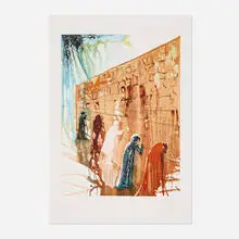 Le mur des lamentations by Salvador Dalí, 1978, lithograph in colors with embossing on Arches, sold Dec 2024