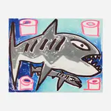 Katherine Bernhardt, Swimmers (from the Greenpeace 50 Years portfolio), 2022, lithograph in colors