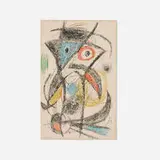 Untitled (from Les demeures d'hypnos portfolio) by Joan Miró, 1976, lithograph in colors, sold Dec 2024