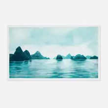 April Gornik, Halang Bay, 2004, etching in colors with linen pulp painting on wove paper