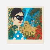 Marcel Dzama, A Family Portrait on the Shores of Utopia, 2021, lithograph in colors