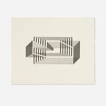 Interim (from the Graphic Tectonic series) by Josef Albers, 1942, lithograph on Serir Whitewove, sold Dec 2024