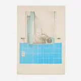 Robert Bechtle, Man Brushing his Teeth, 1967, lithograph in colors