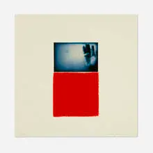 Ann Hamilton, Blue Victory, 2012, inkjet print with fabric collage