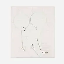 Geometric Mouse, Scale D by Claes Oldenburg, 1971, mixed media, sold Dec 2024