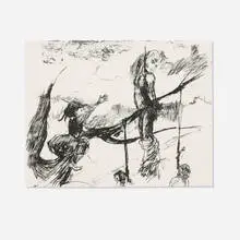 Kara Walker, Sketch for a Fabulous Tale, 2011, lithograph on Stonehenge