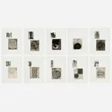 Terry Winters, Fourteen Etchings, 1989, intaglio with photogravure on Torinoko Gampi laid down on Amalfi paper
