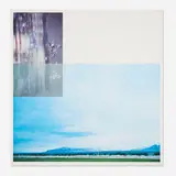 John Baldessari, The Overlap Series: Double Motorcyclists and Landscape (Icelandic 2003), 2003, lithograph in colors on Somerset