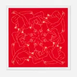 Ai Weiwei, Middle Finger in Red, 2023, screenprint in colors