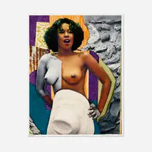 Mickalene Thomas, Black is Beautiful, 2017, digital C-print