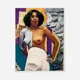 Mickalene Thomas, Black is Beautiful, 2017, digital C-print
